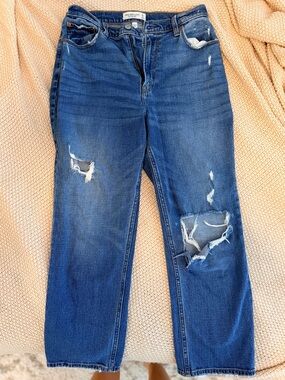 Abercrombie & Fitch Curve Love Ultra High Rise Ankle Straight Jeans | Size 29-8R